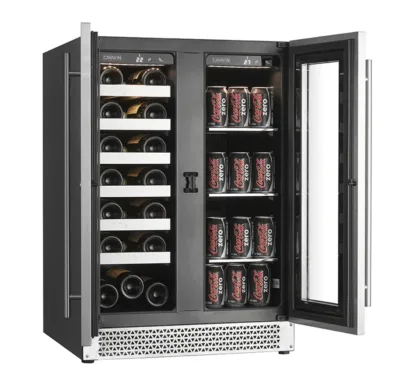 cavavin vinoa 24 wine cellar and beverage center with 21 bottles 66 cans capacity